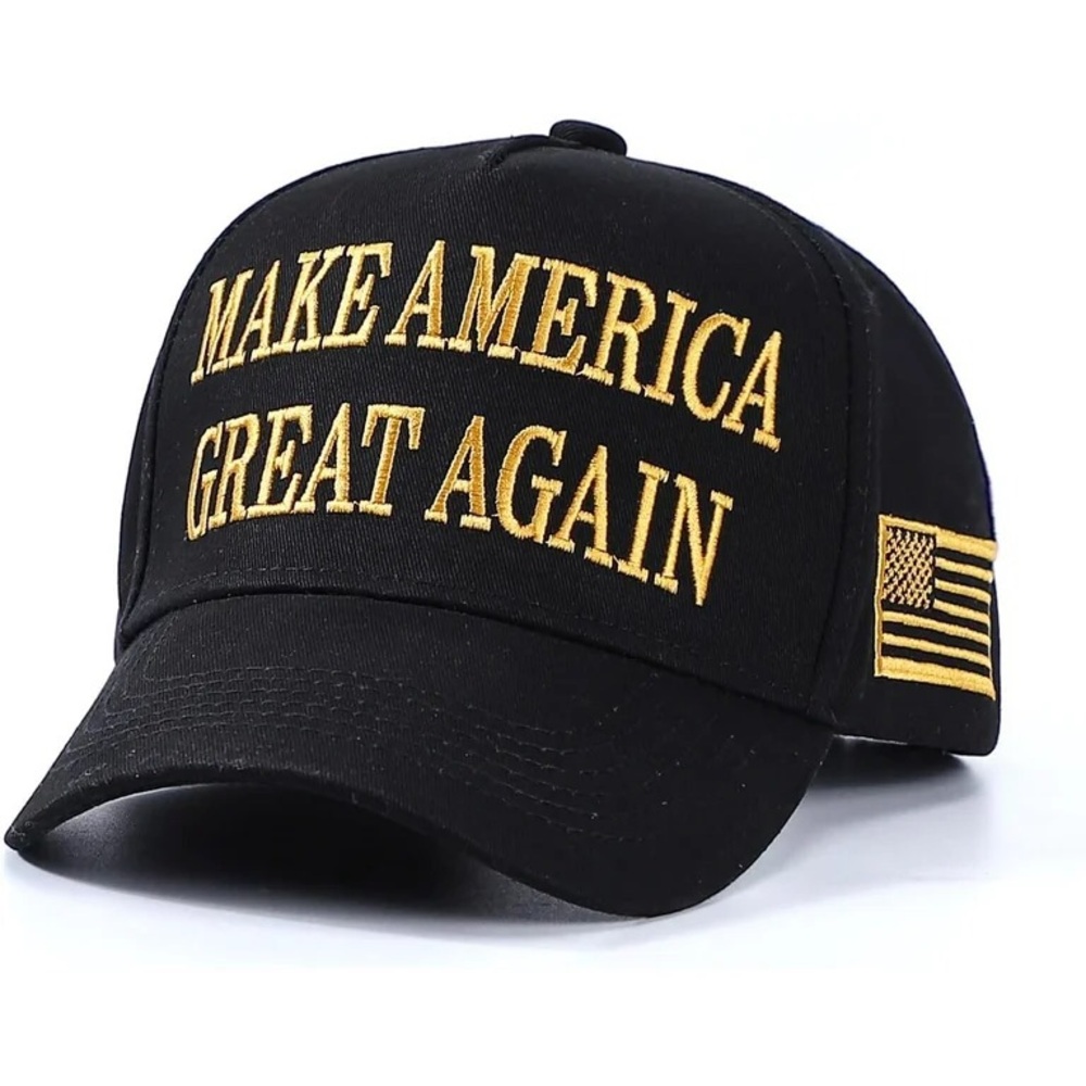Trump Black Cap Gold Embroidery Golden Era MAGA Hat Make America Great Again - Picture 4 of 16